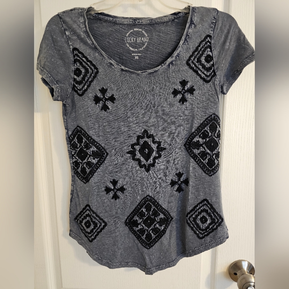 Womens Geometric Lucky Shirt XS